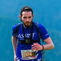 Me during a 17km marathon in the Carpatian Mountains